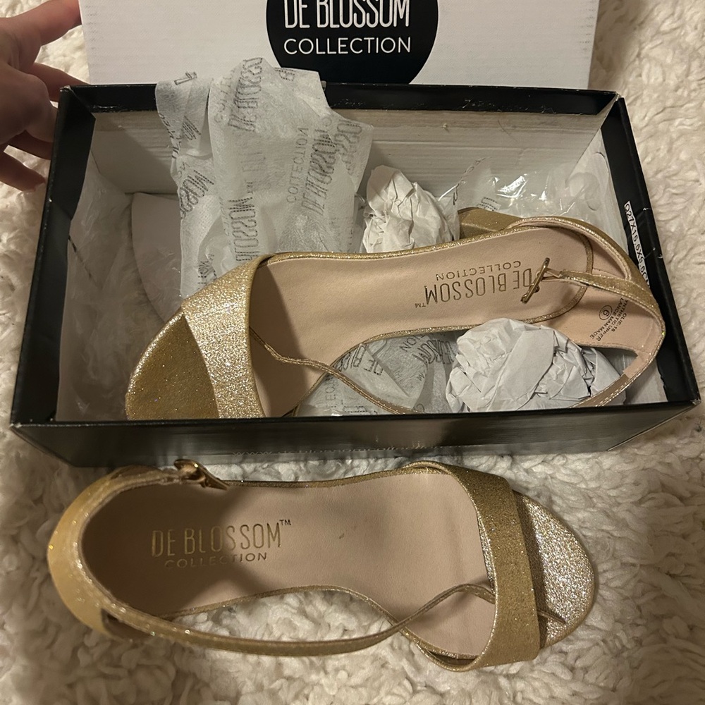 De Blossom Nude Sparkle Heel